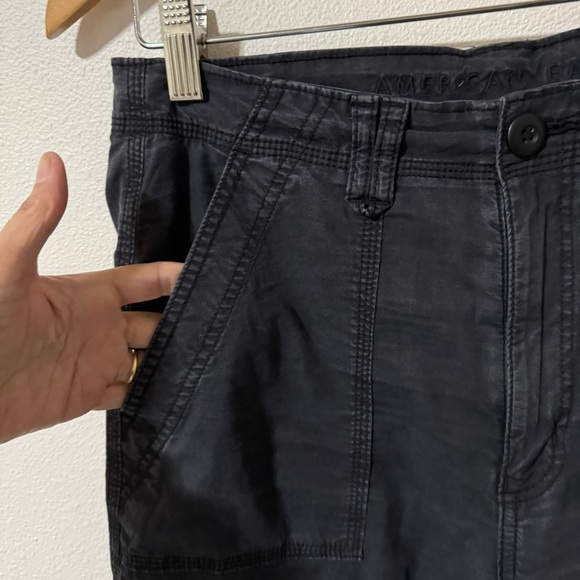 American Eagle Outfitters Stretch Baggy Cargo Joggers Black 2023-6 Regular - Picture 6 of 11